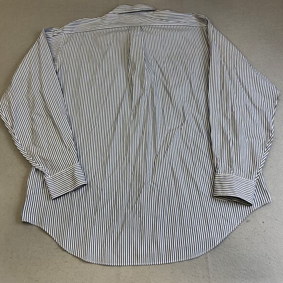 LL Bean Dress Shirt Mens 17.5/35 Button Down Up Striped Oxford Preppy Business - Picture 6 of 7